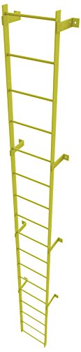 Safety Yellow 8-Rung Fixed Steel Ladder V869848