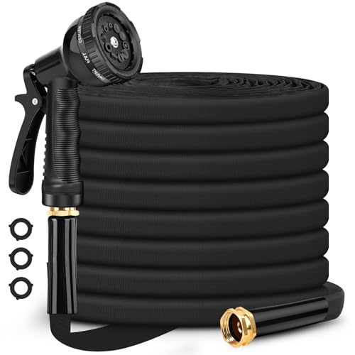 100ft Flexible Kink Free Garden Hose with 10 Function Nozzle A10026