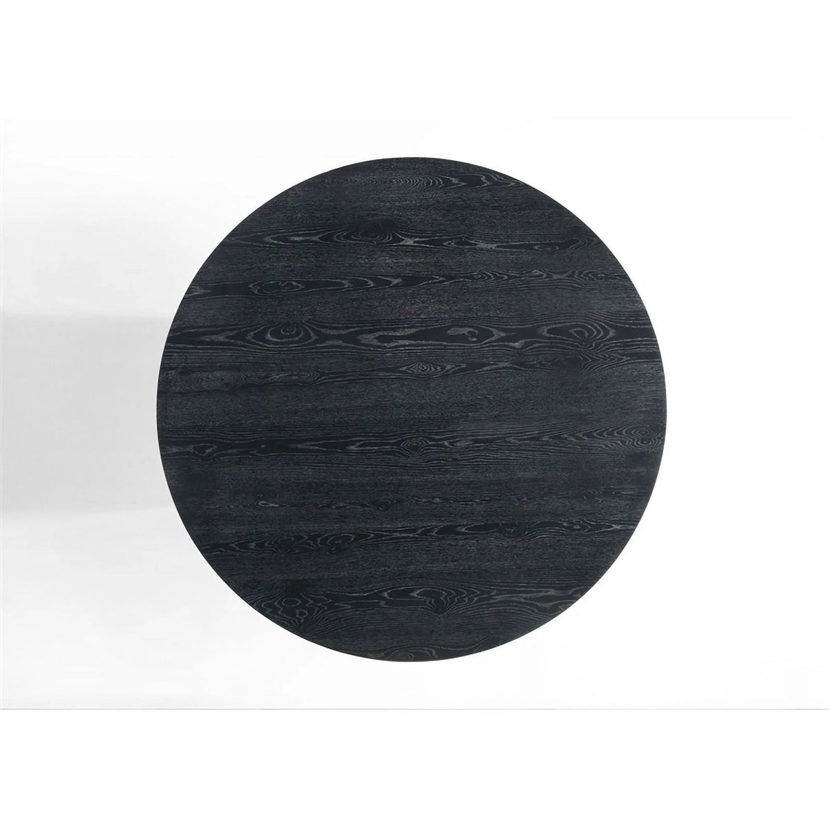 Black Wood 5 Pc Round Dining Table Set with Chairs D664799