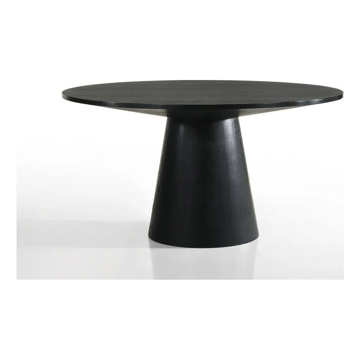 Black Wood 5 Pc Round Dining Table Set with Chairs D664799