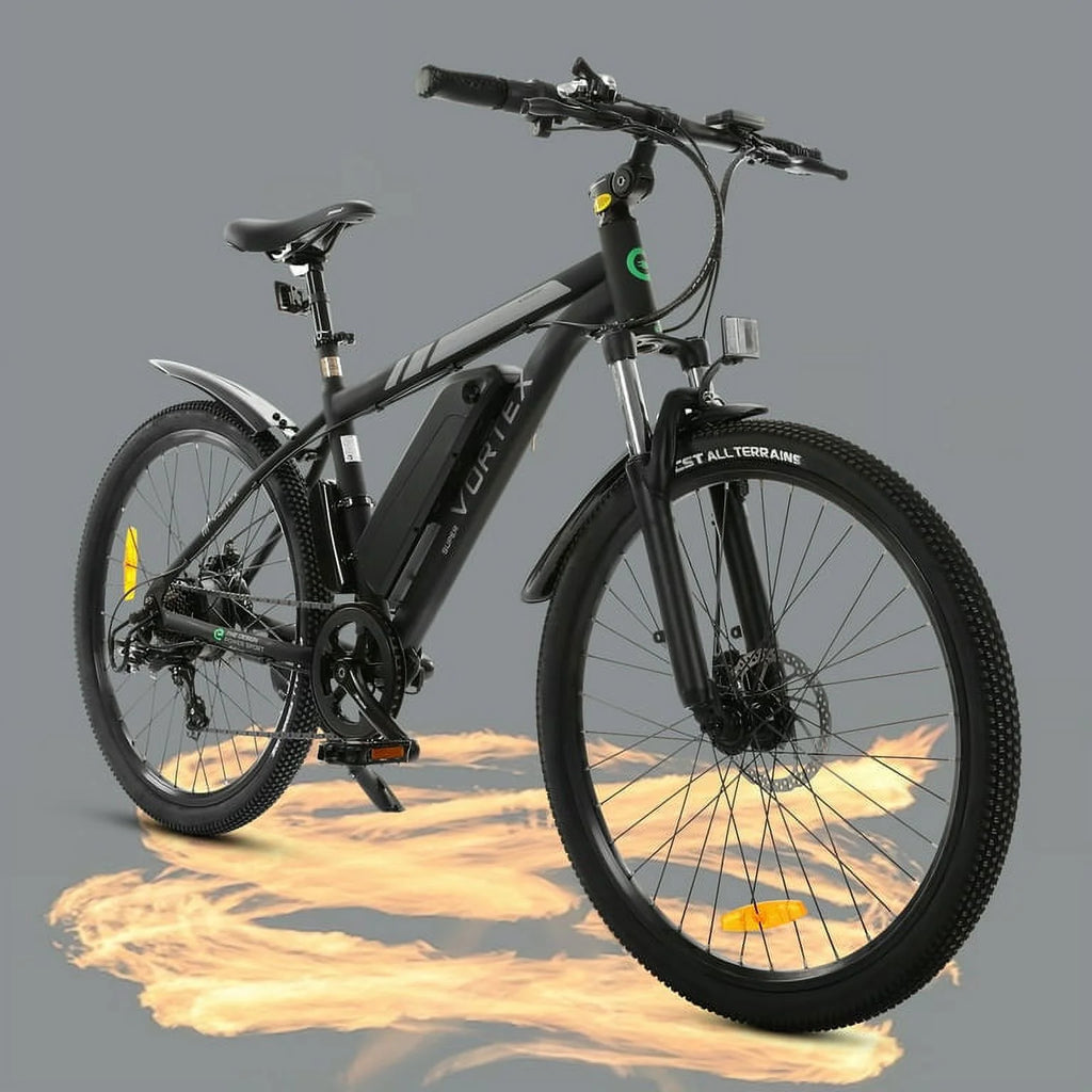 Black 26 In. 36 V 350 W 12.5 AH 7 Speed Electric Bike I670