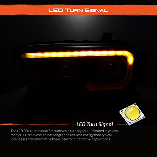 Black Sequential LED Projector Headlights X98523