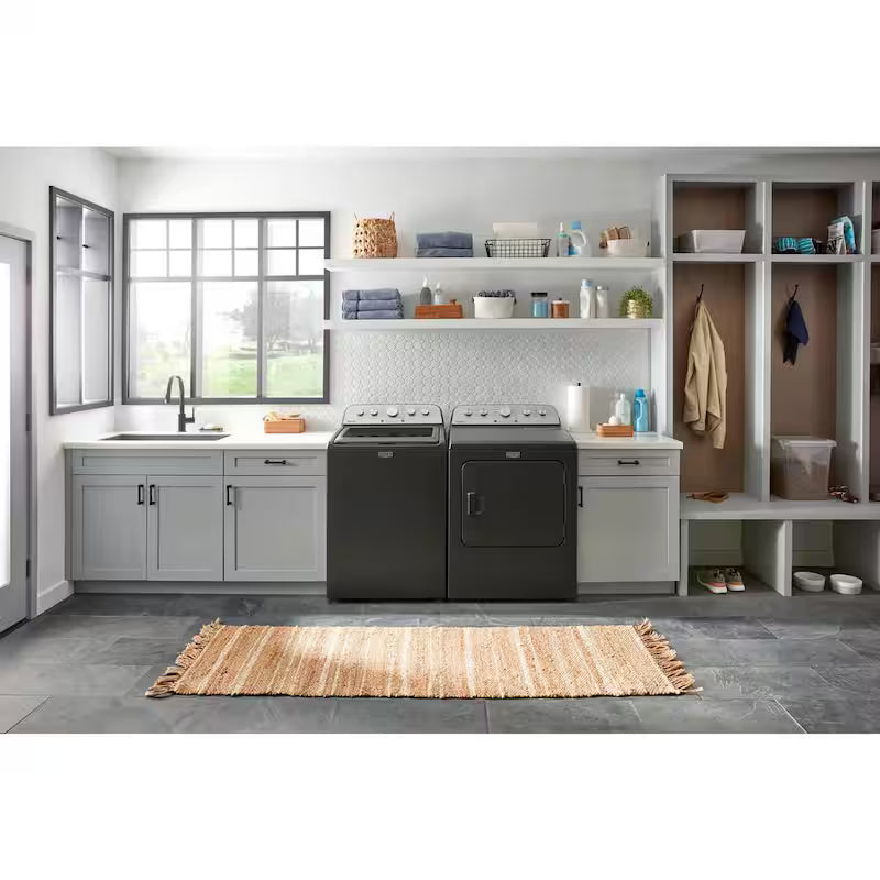7.0 cu. ft. Vented Front Load Gas Dryer in Volcano Black P66091