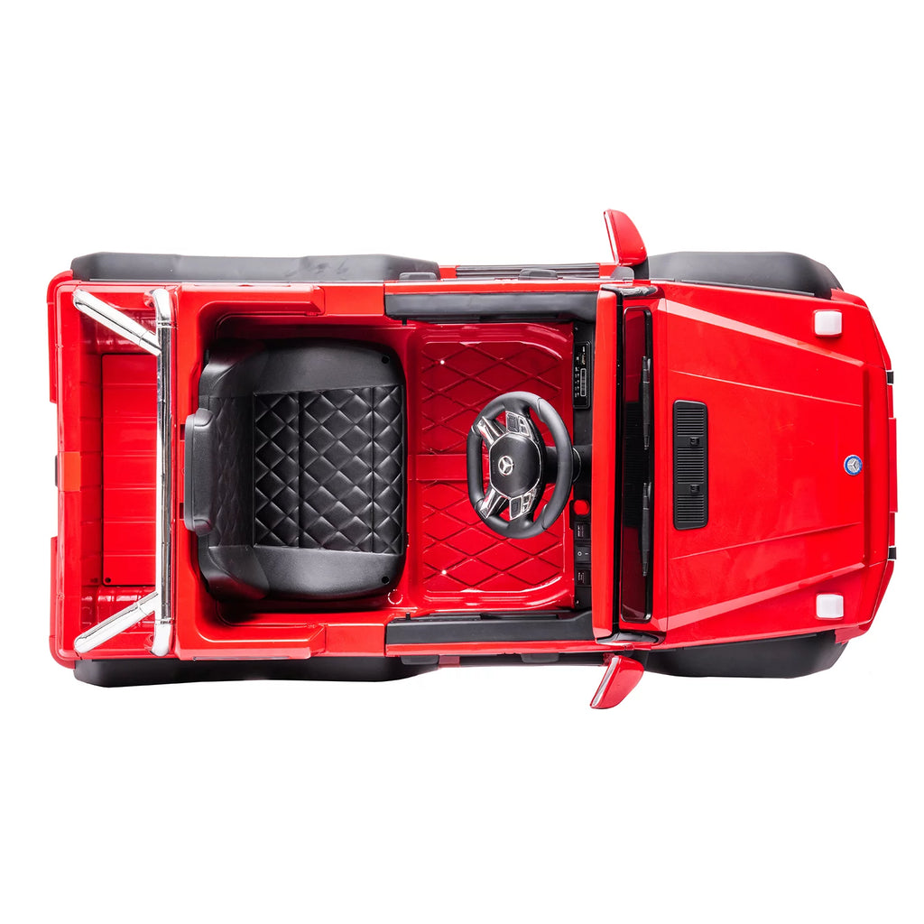 24V Ride On Car with Remote and Leather Seat, Red C808974