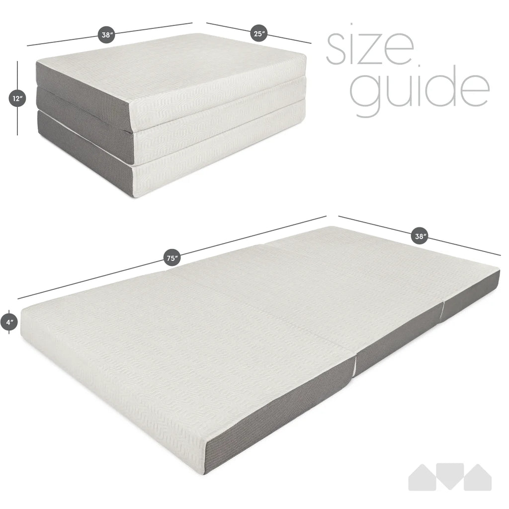 4 Inch Tri Folding Foam Mattress Twin D52238