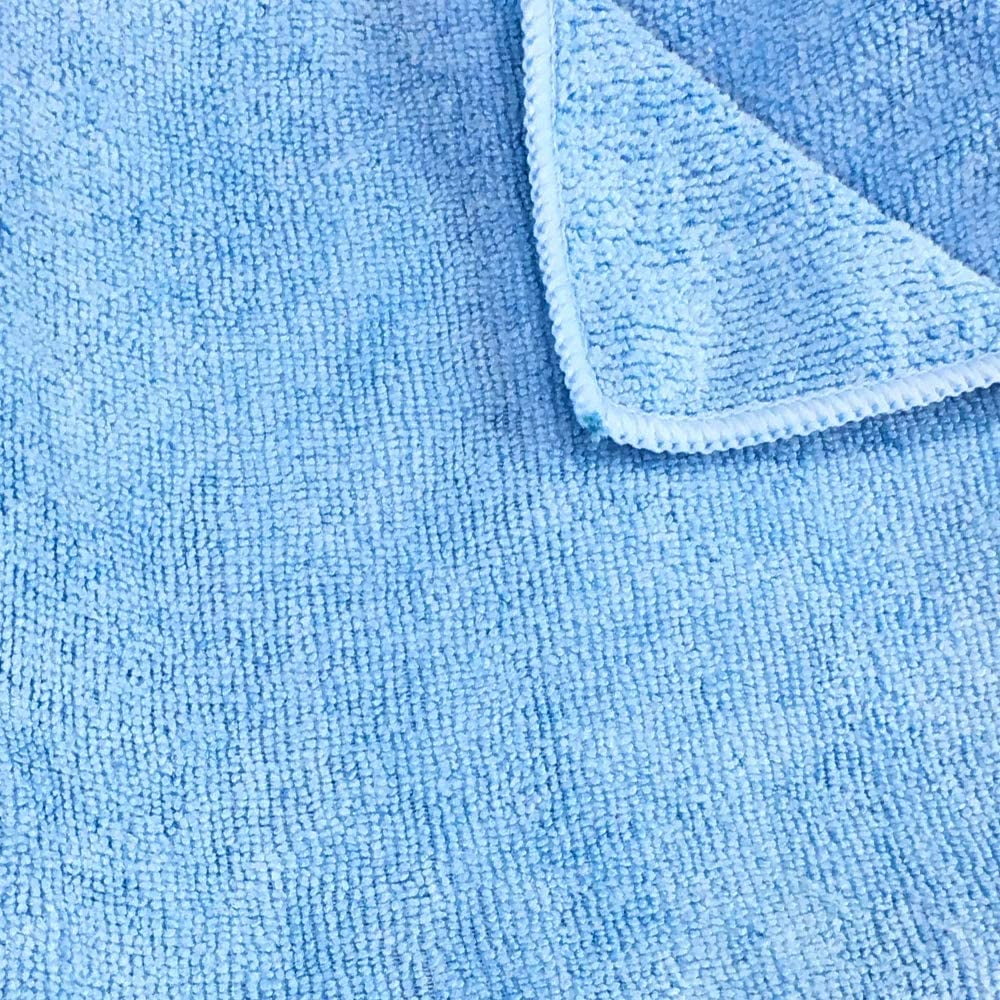 Blue Microfiber Hand Towels, Bulk Case of 180, 15x24 O486753