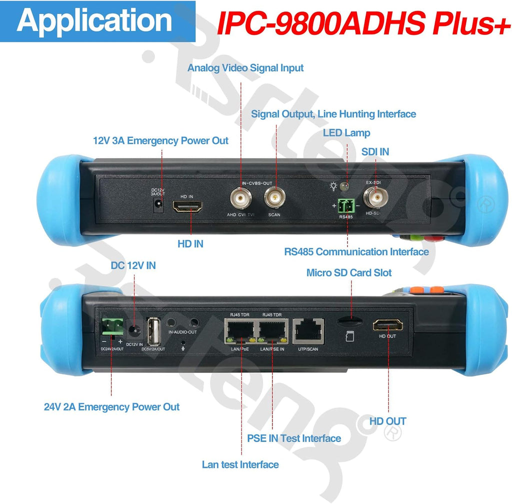 CCTV Camera Tester 8MP 7inch IPS Touch Screen POE WiFi 4K H.265 HDMI IPC Tester G69963