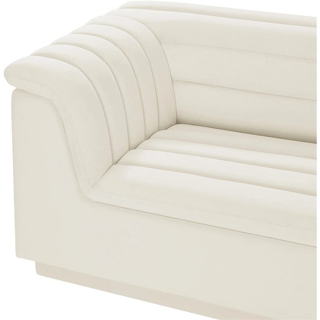 Cream Velvet Modular Sofa Z4478
