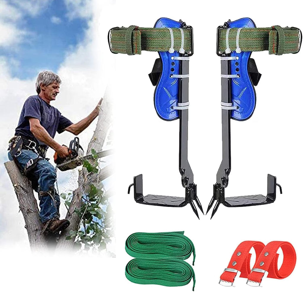 Tree Climbing Spikes Pads Set with Full Wrap Protection Tree Gaffs Spurs Equipment H44683