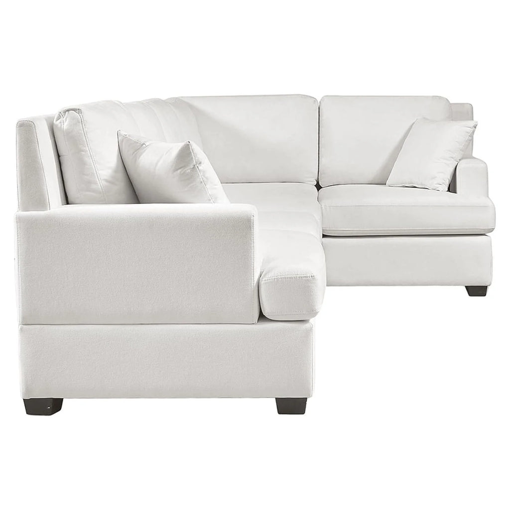 White Convertible L Shaped Sofa Y33256