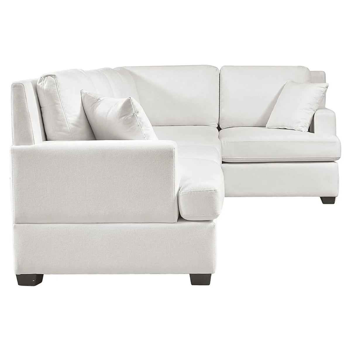 White Convertible L Shaped Sofa Y33256