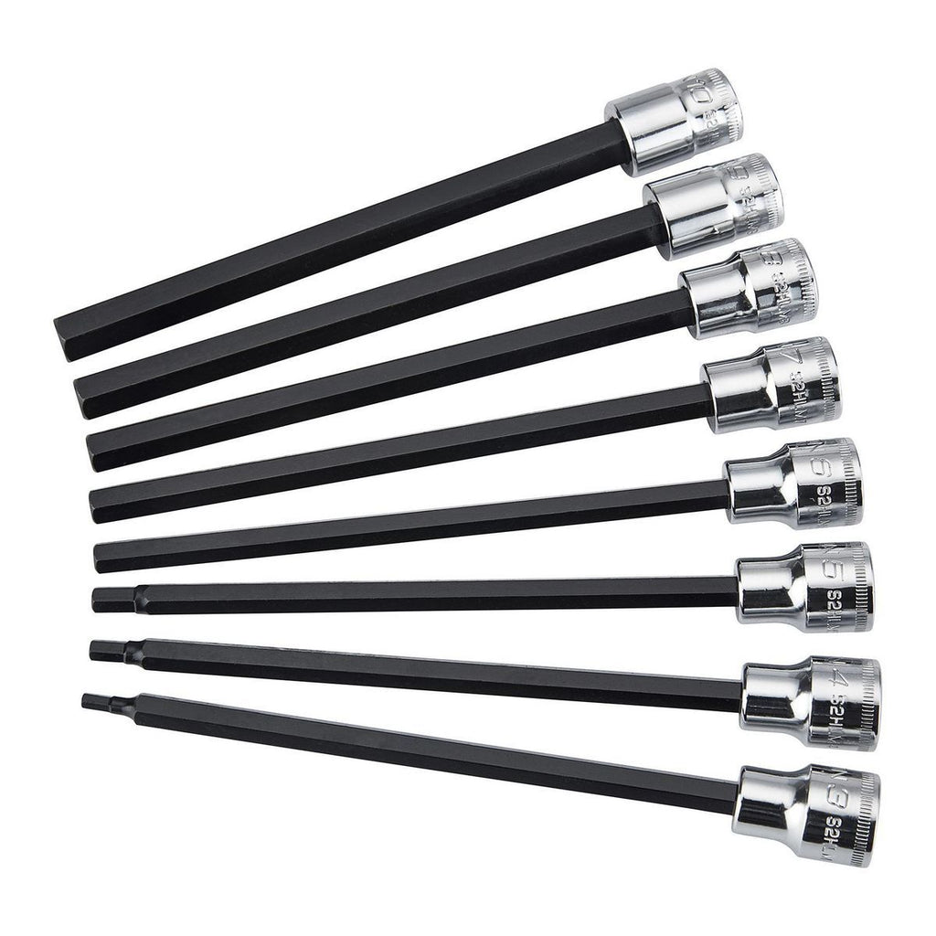 3/8 in. Drive Metric Long Hex Bit Socket Set, 8 Piece J2273