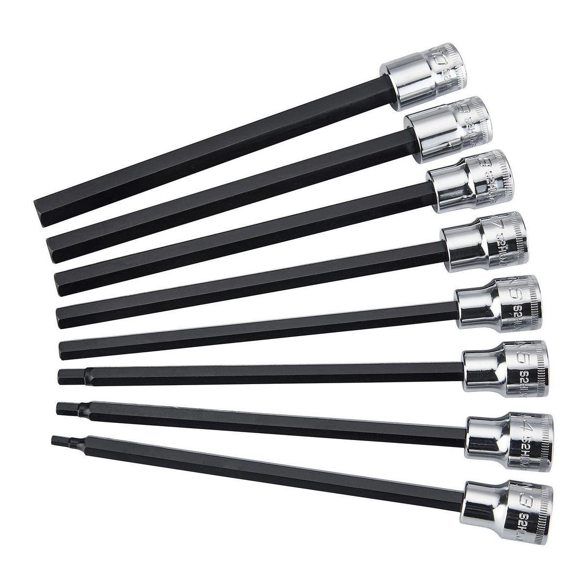 3/8 in. Drive Metric Long Hex Bit Socket Set, 8 Piece J2273
