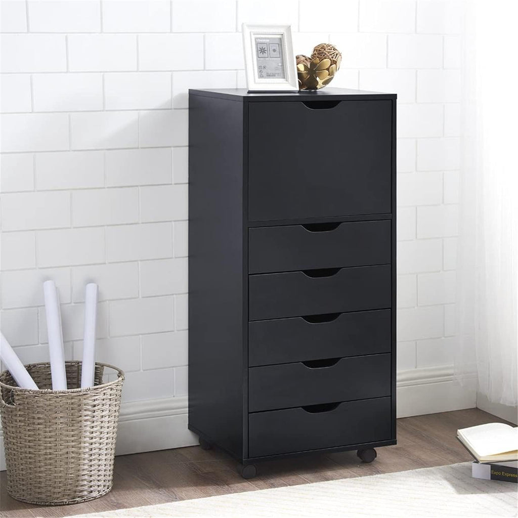 Black 6-Drawer Office Storage Cabinet U300