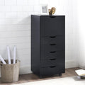 Black 6-Drawer Office Storage Cabinet U300