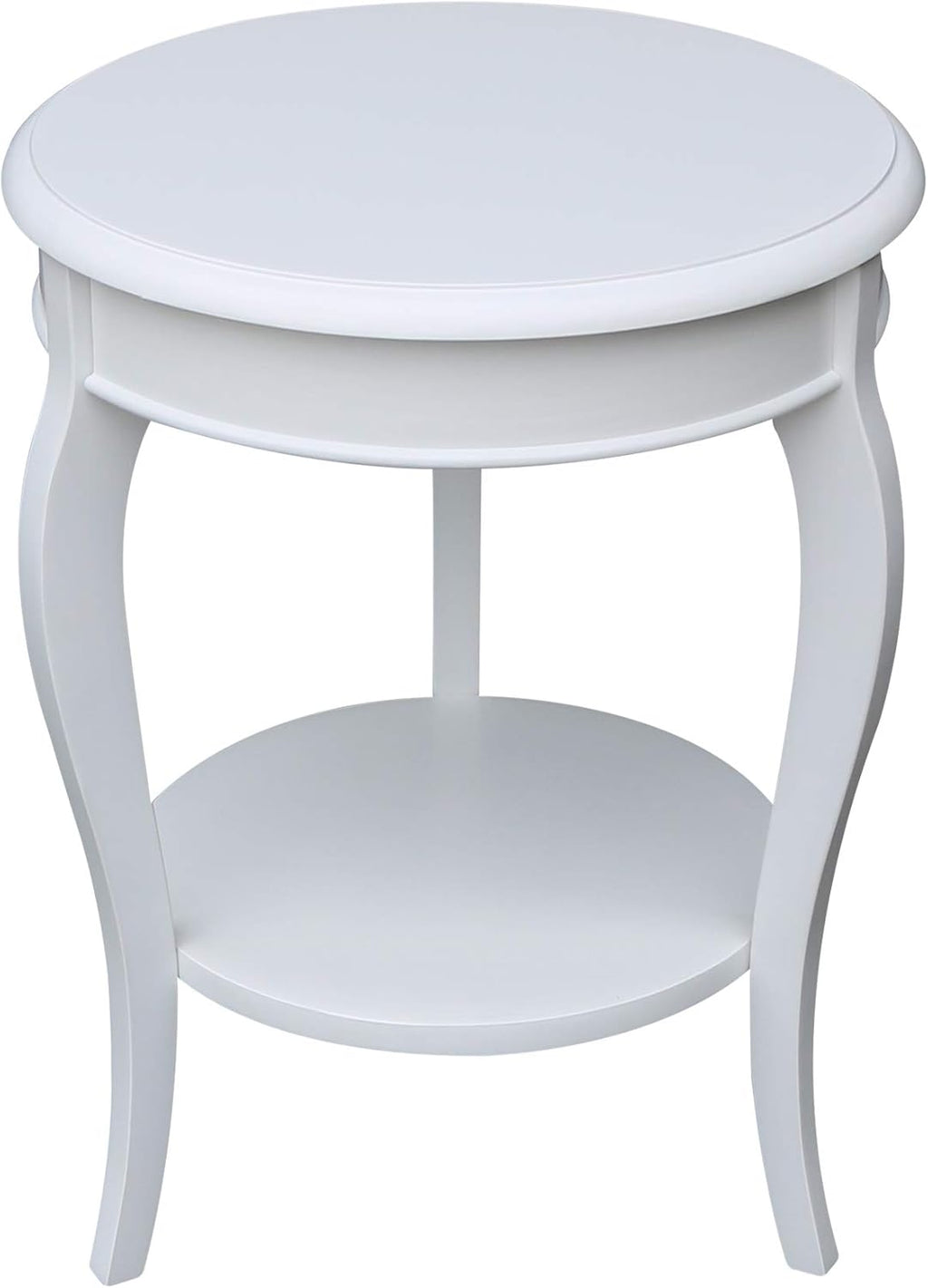 White Round End Table T724047