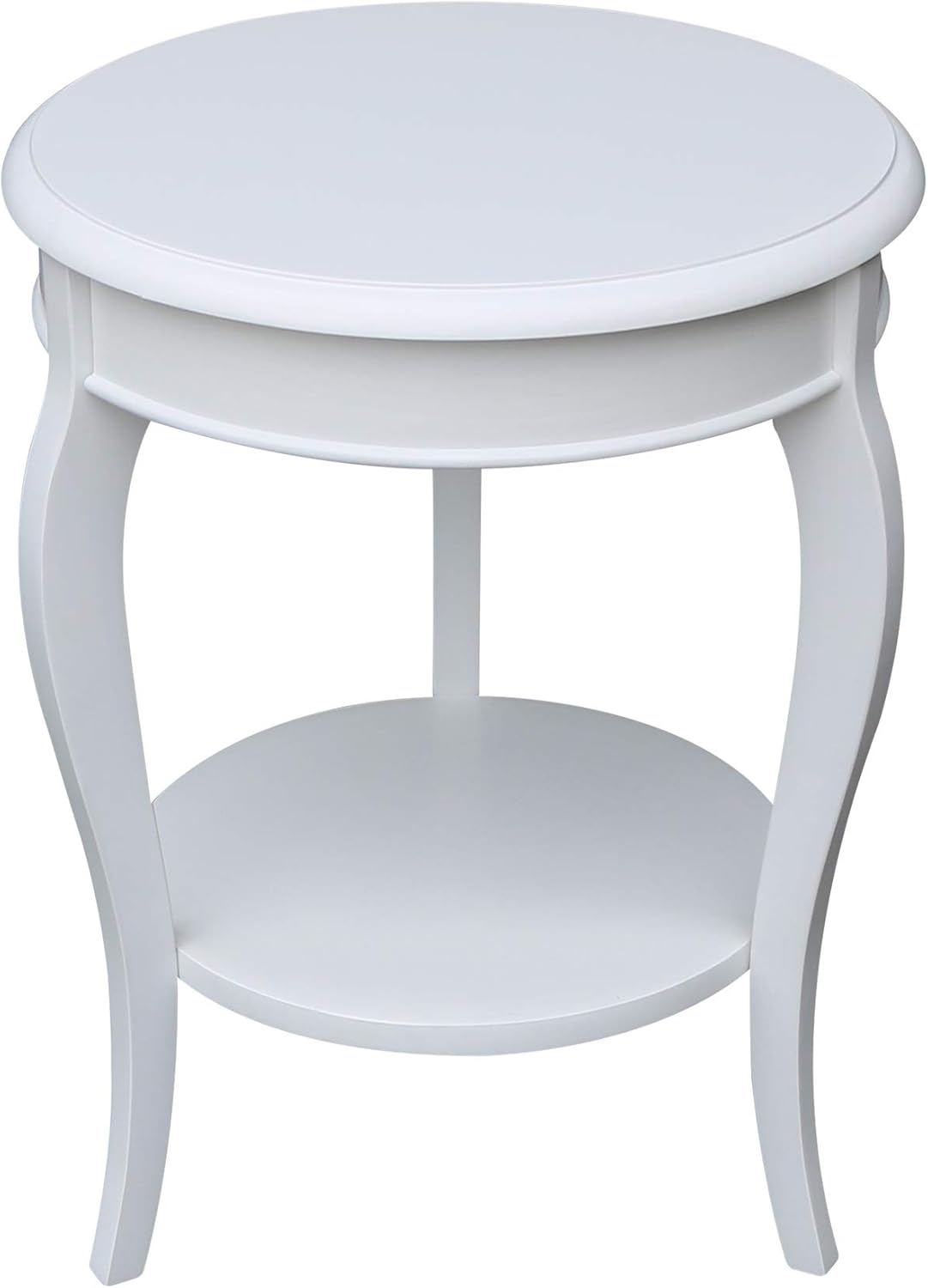 White Round End Table T724047