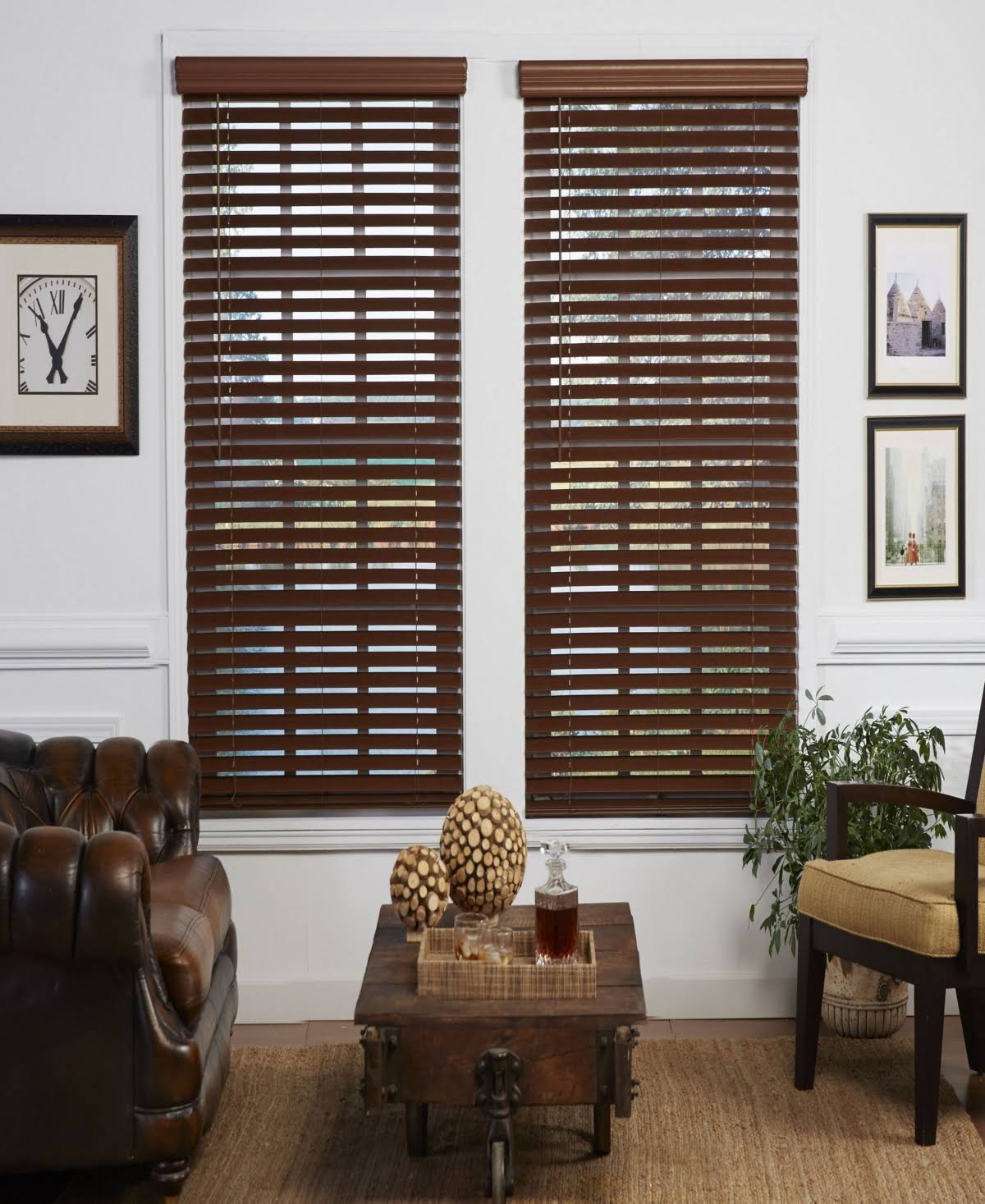 Cordless Faux Wood Venetian Blind E309512