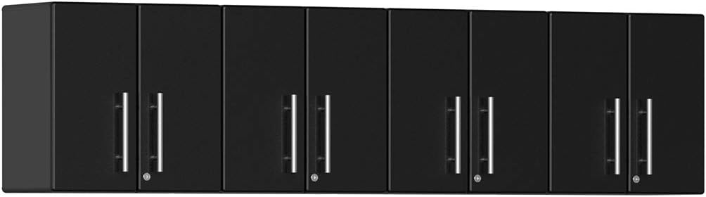 4-Piece Garage Wall Cabinet Kit in Midnight Black Metallic N285645