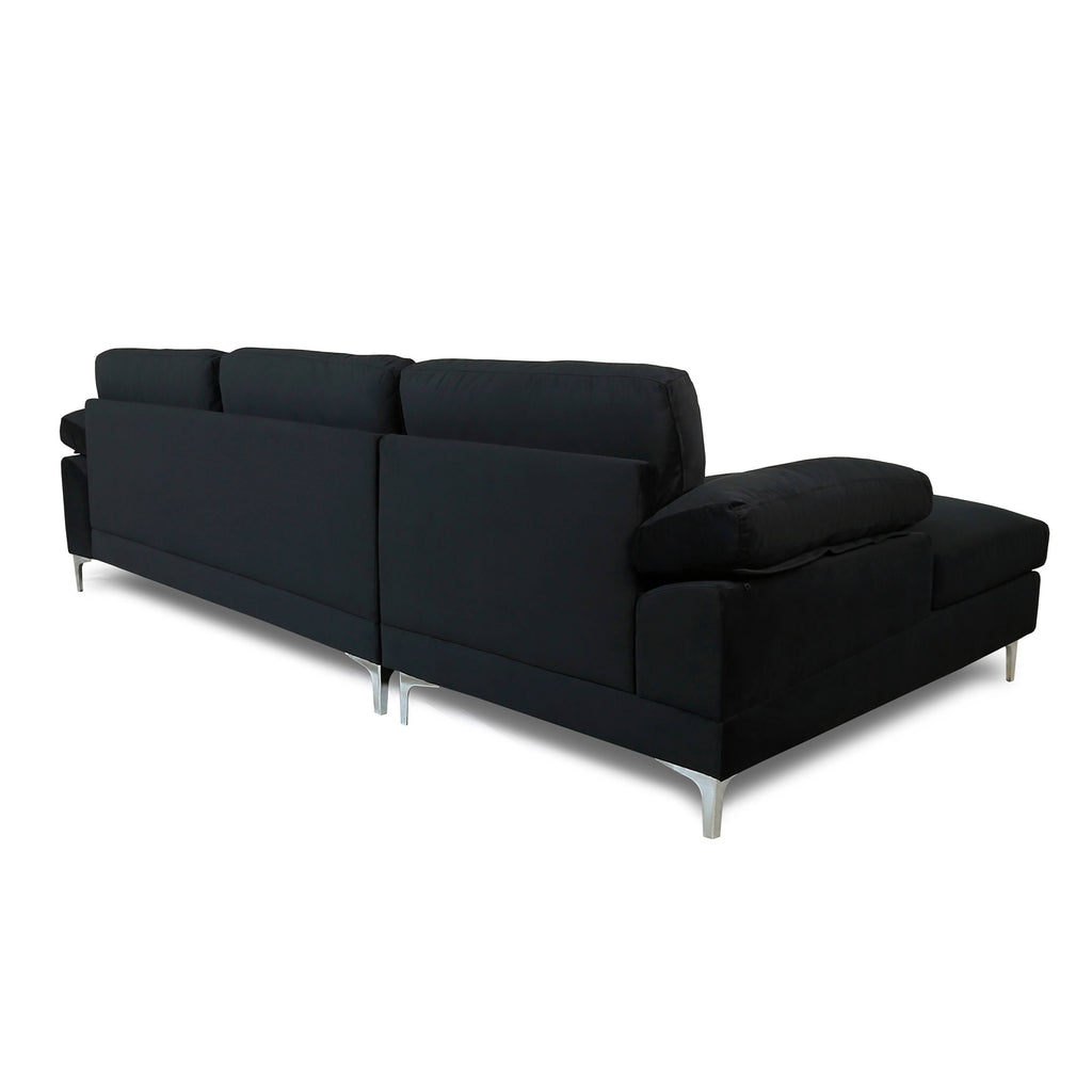 Velvet Modular Sofa Black Purple Reversible D82109
