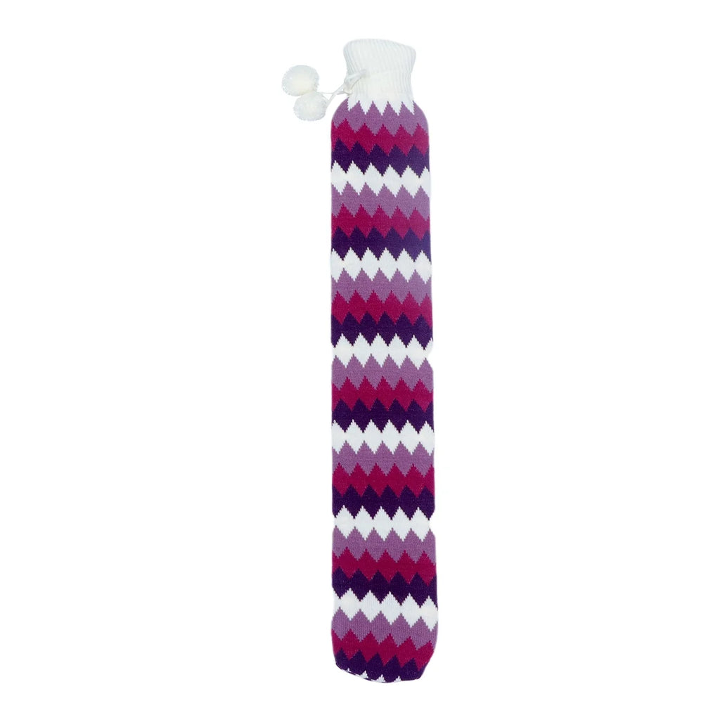 Silicone Rubber Knit Water Bottle Hot Bag Warmer Hand Warm Cover C1518