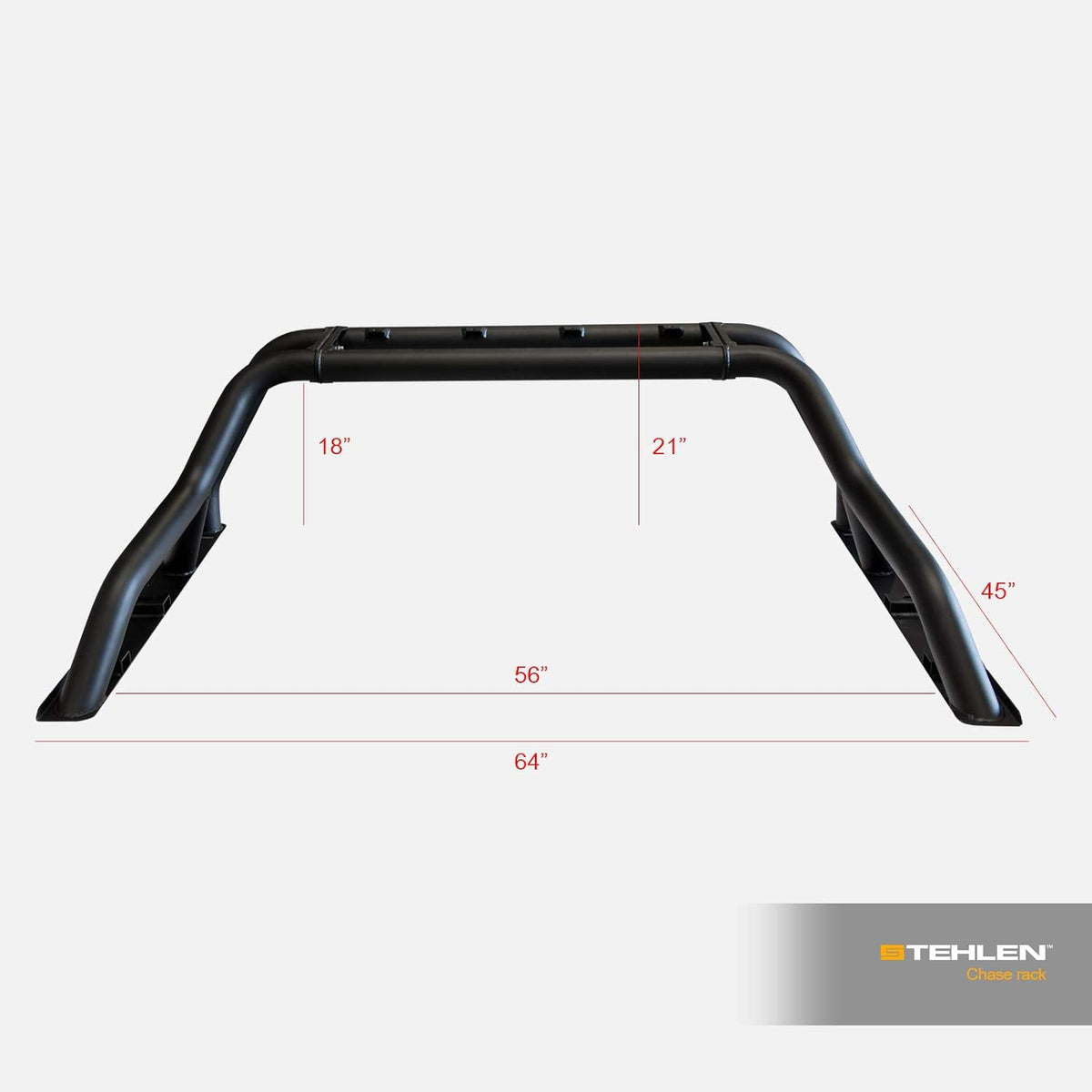 Matte Black Truck Bed Roll Bar with Tire Carrier E327