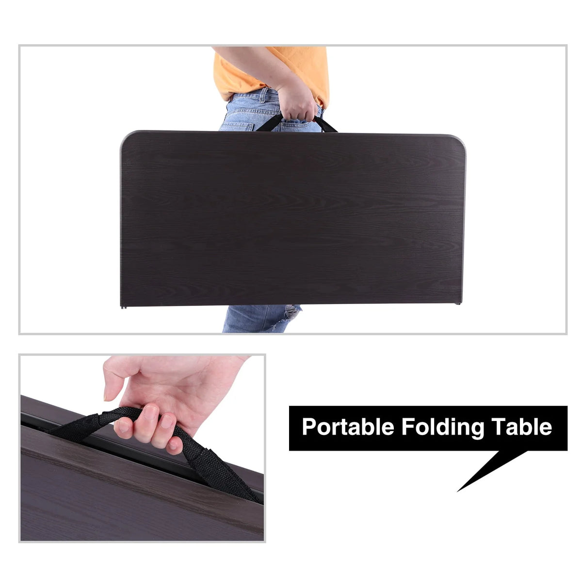 34 Folding Card Table Square with Resin Top Y543703