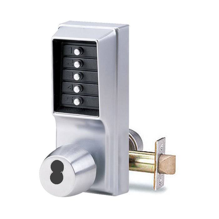 Satin Chrome 5-Button Combination Cipher Lock X549195