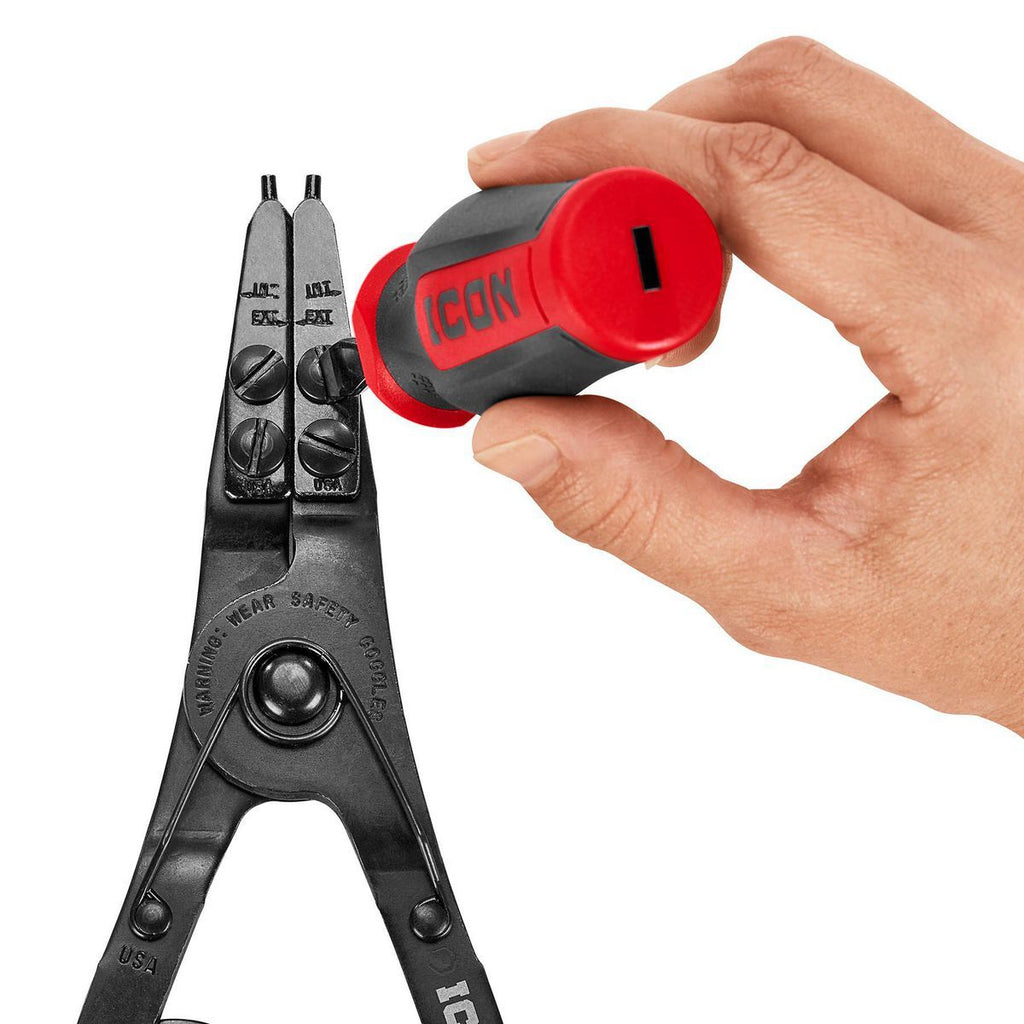Ratcheting Retaining Ring Pliers Set with Replaceable Tips, 2-Piece I132
