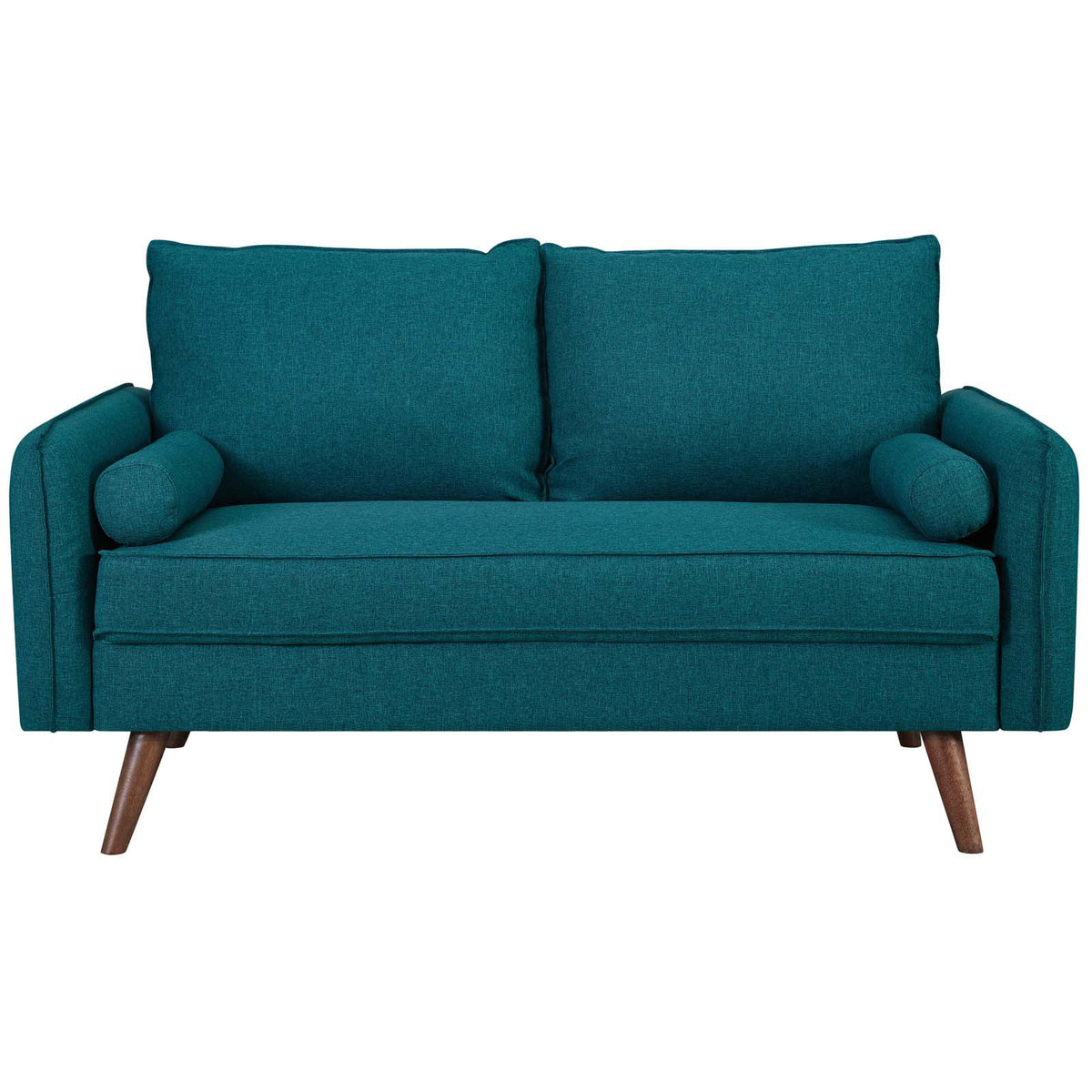 Teal Upholstered Fabric Loveseat B202791