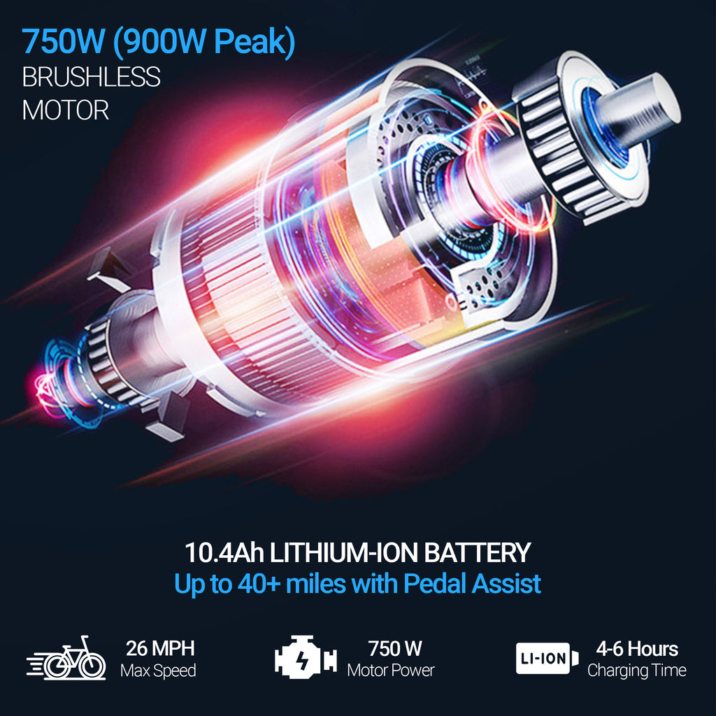 750W Motor Electric Bike with Shimano 7-Speed Gear L35102
