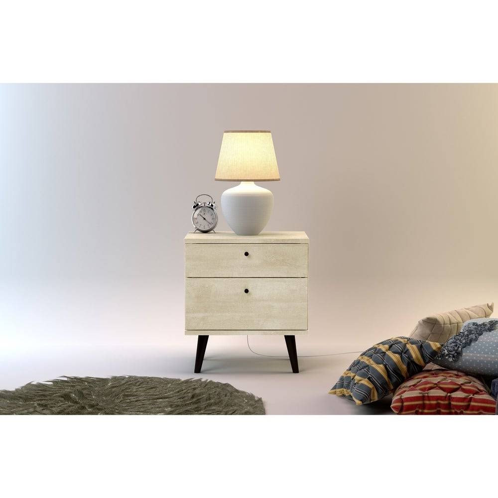 Tan 2-Drawer Nightstand B7434