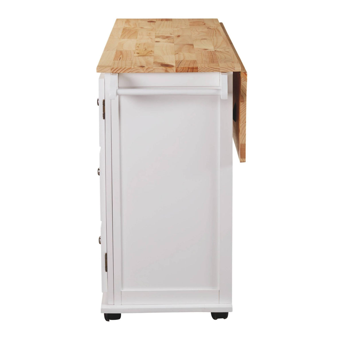 White/Light Brown Kitchen Cart Y76308