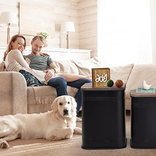 Galvanized Metal Storage Ottoman Side Table A84771