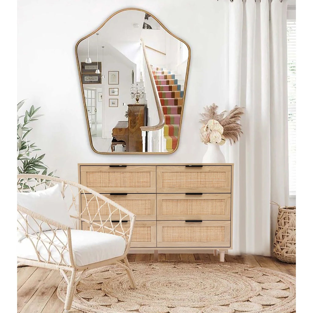 Light Wood 6-Drawer Dresser D90457