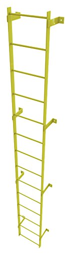 Safety Yellow 8-Rung Fixed Steel Ladder V869848
