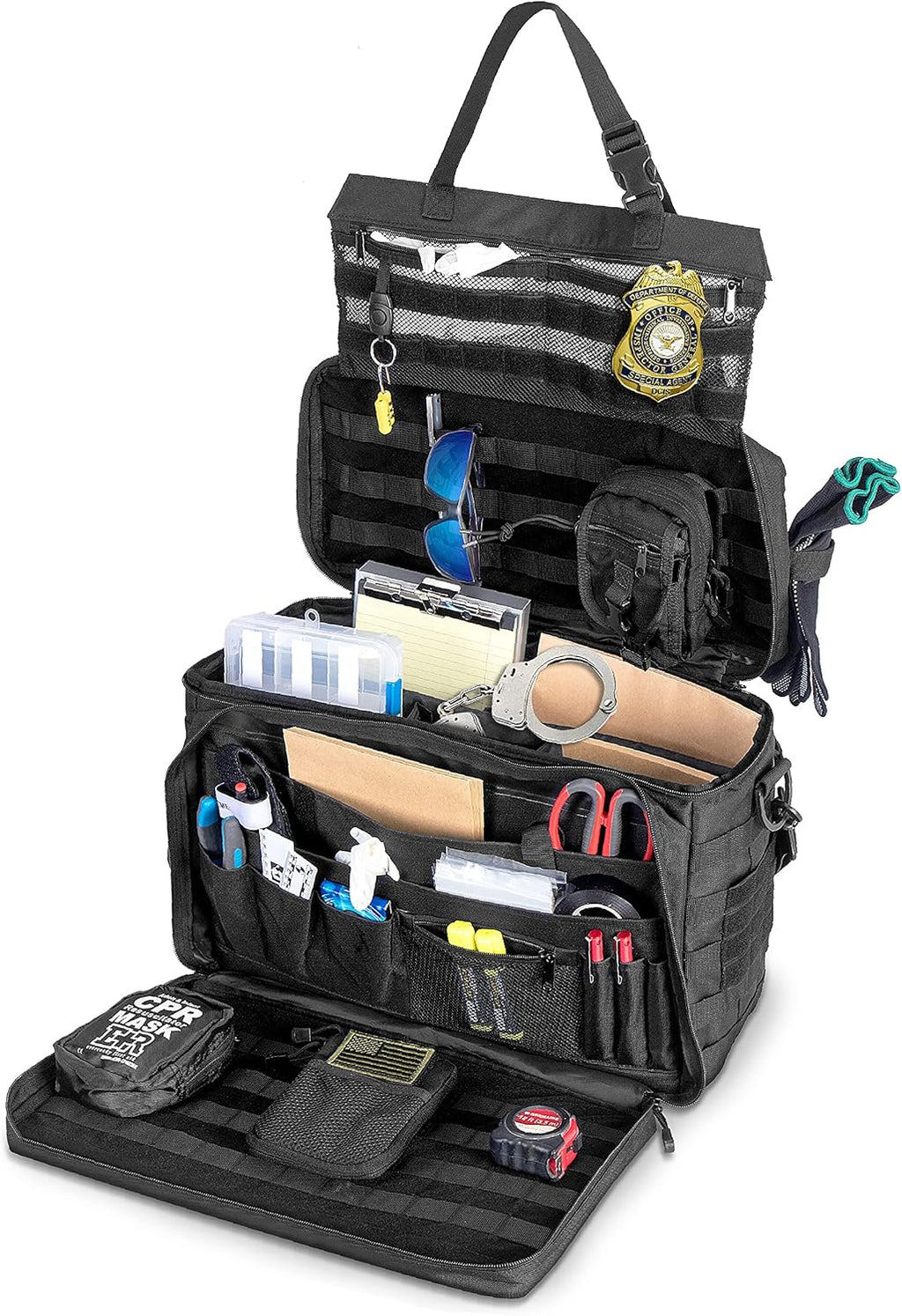 Heavy Duty Water Resistant Tactical Gear Bag with MOLLE Organizer P6874