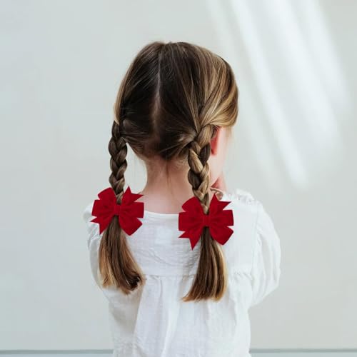 Velvet Hair Bows, 20PCS 3" Alligator Clips T63728