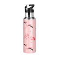 Pink Insulated Stainless Steel Water Bottle with Straw Lid 20 oz K5658
