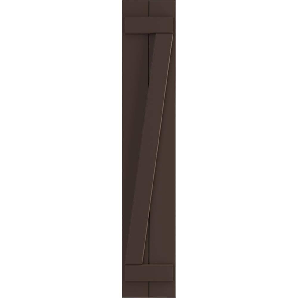 Raisin Brown PVC Board-n-Batten Shutters X7091