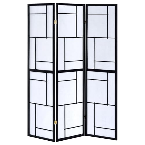 Solid Wood 70-Inch 3-Panel Folding Shoji Screen Room Divider H648