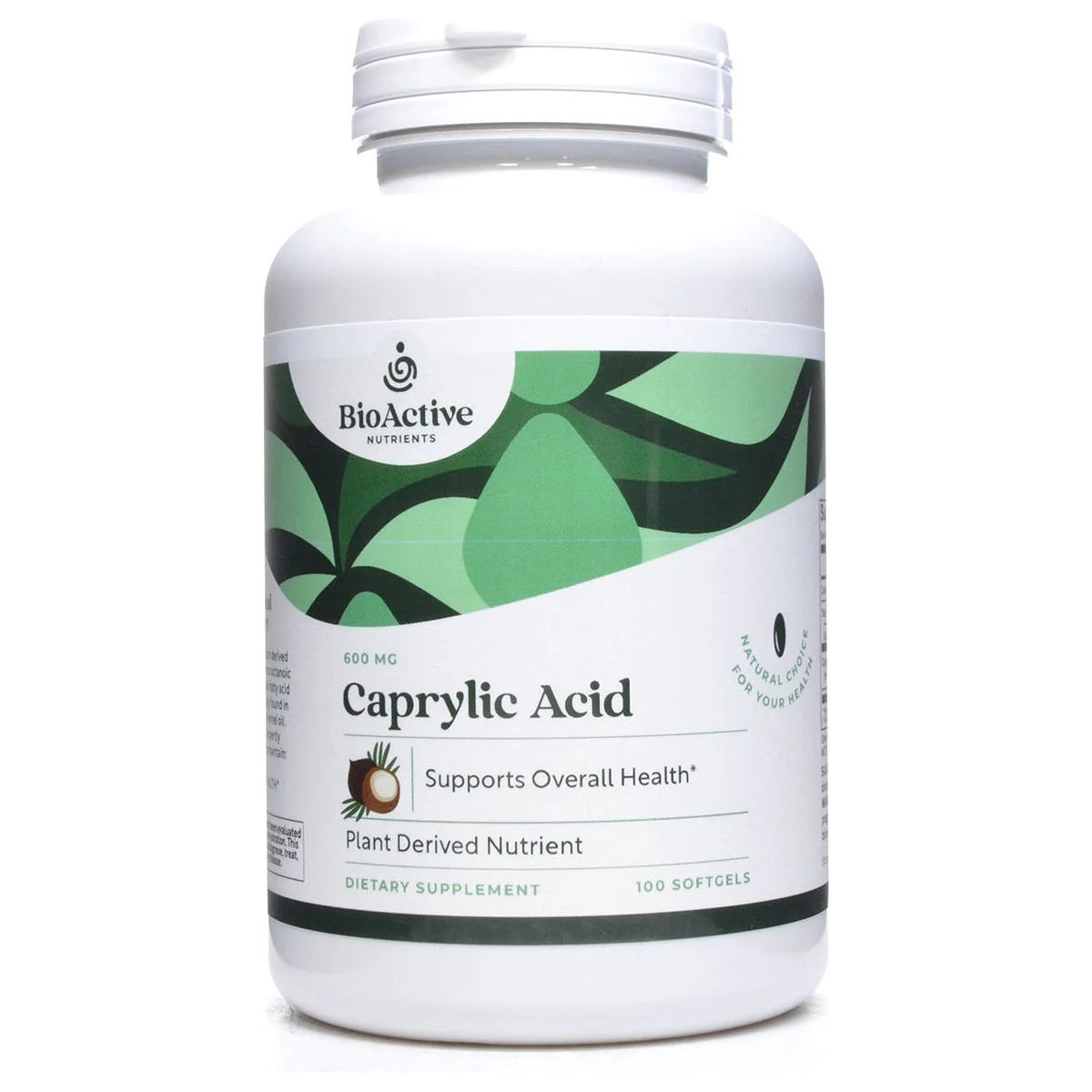 Caprylic Acid 600 mg 100 softgels K7372