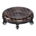 Brown PU Leather Rolling Stool W893239
