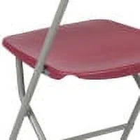 Set of 10 Red Stackable Folding Plastic Chairs C886