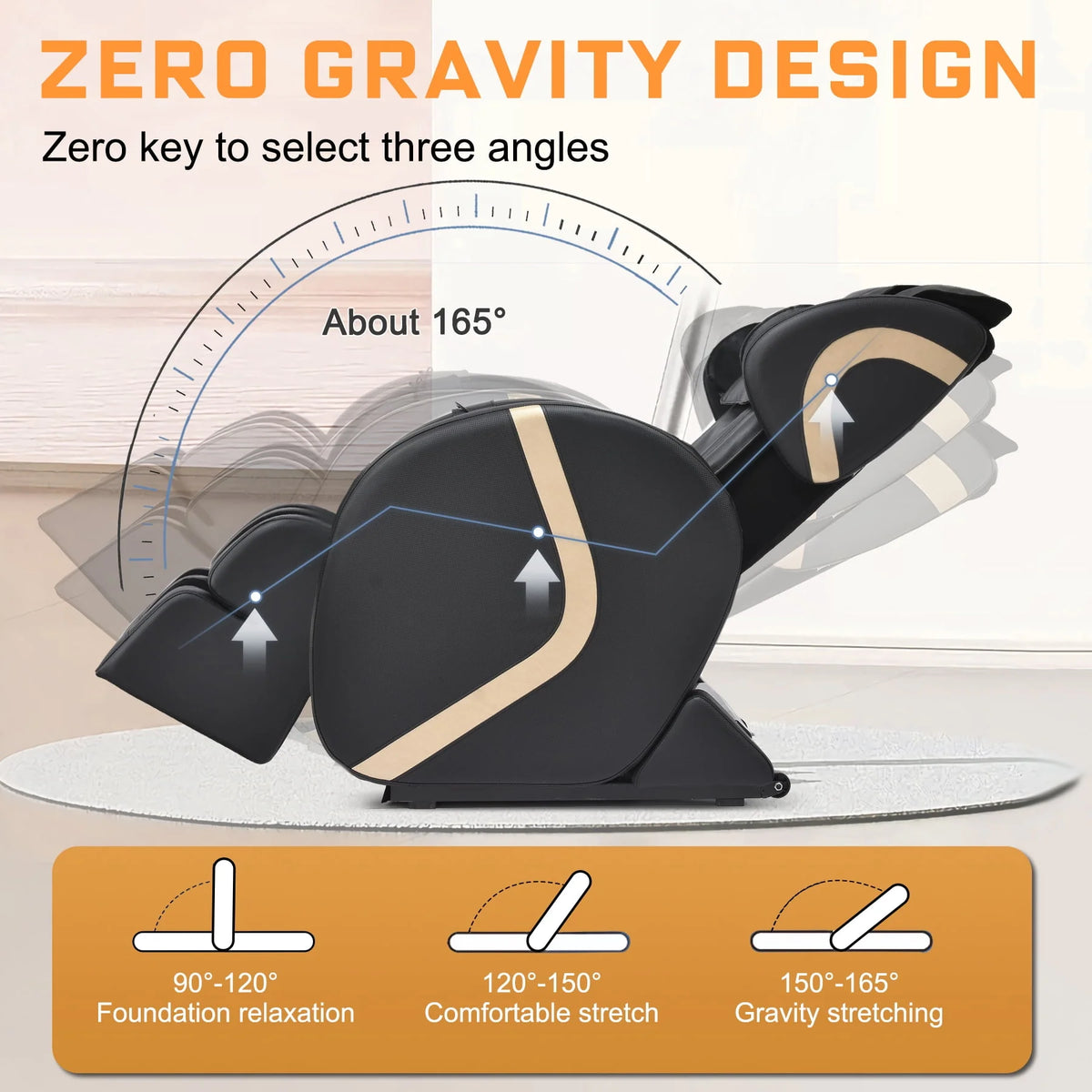 Small Zero Gravity Full Body Massage Chair with Heating and Airbags D71501