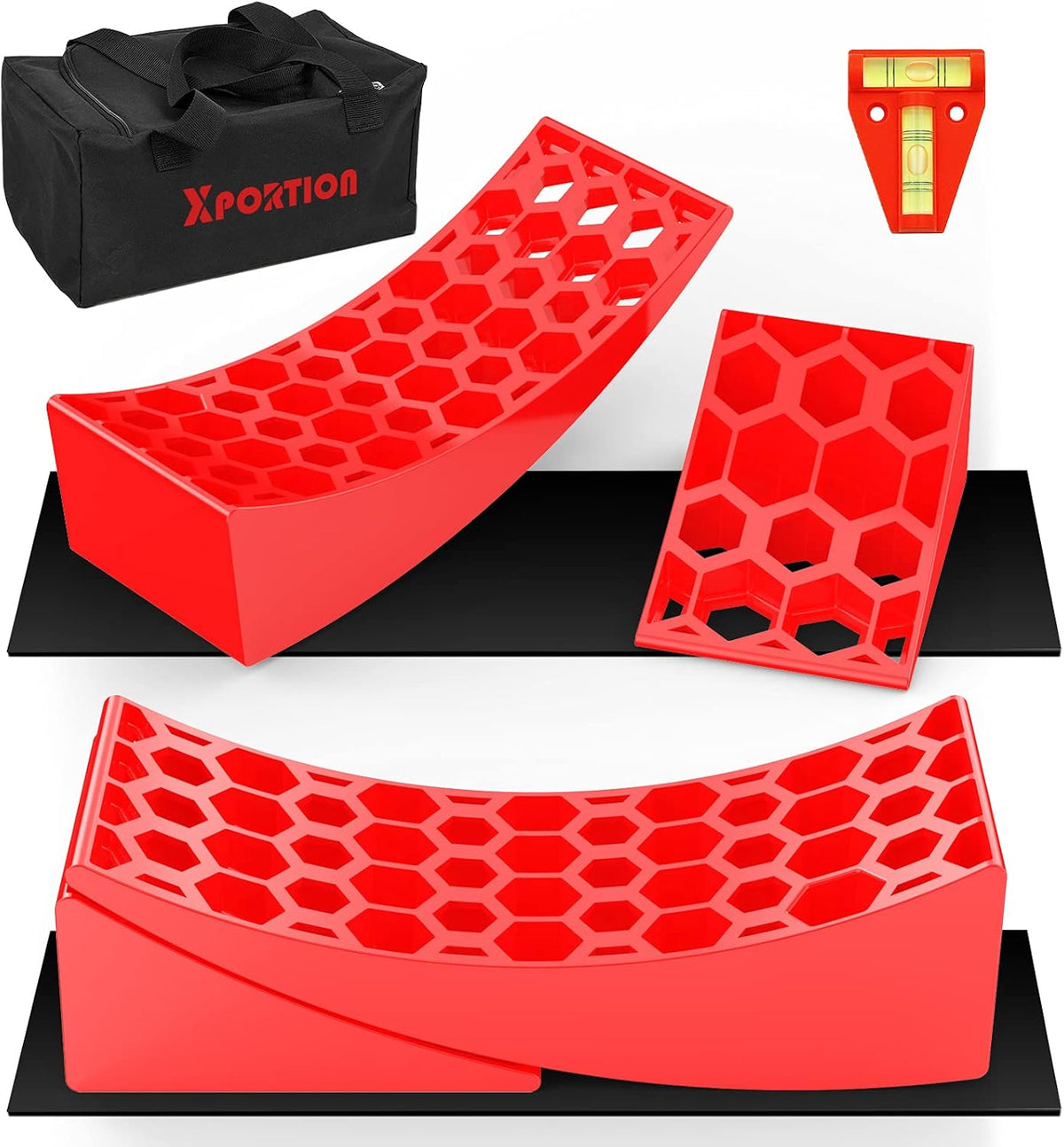 RV Leveling Blocks Kit with Curved Levelers and Chocks I4690