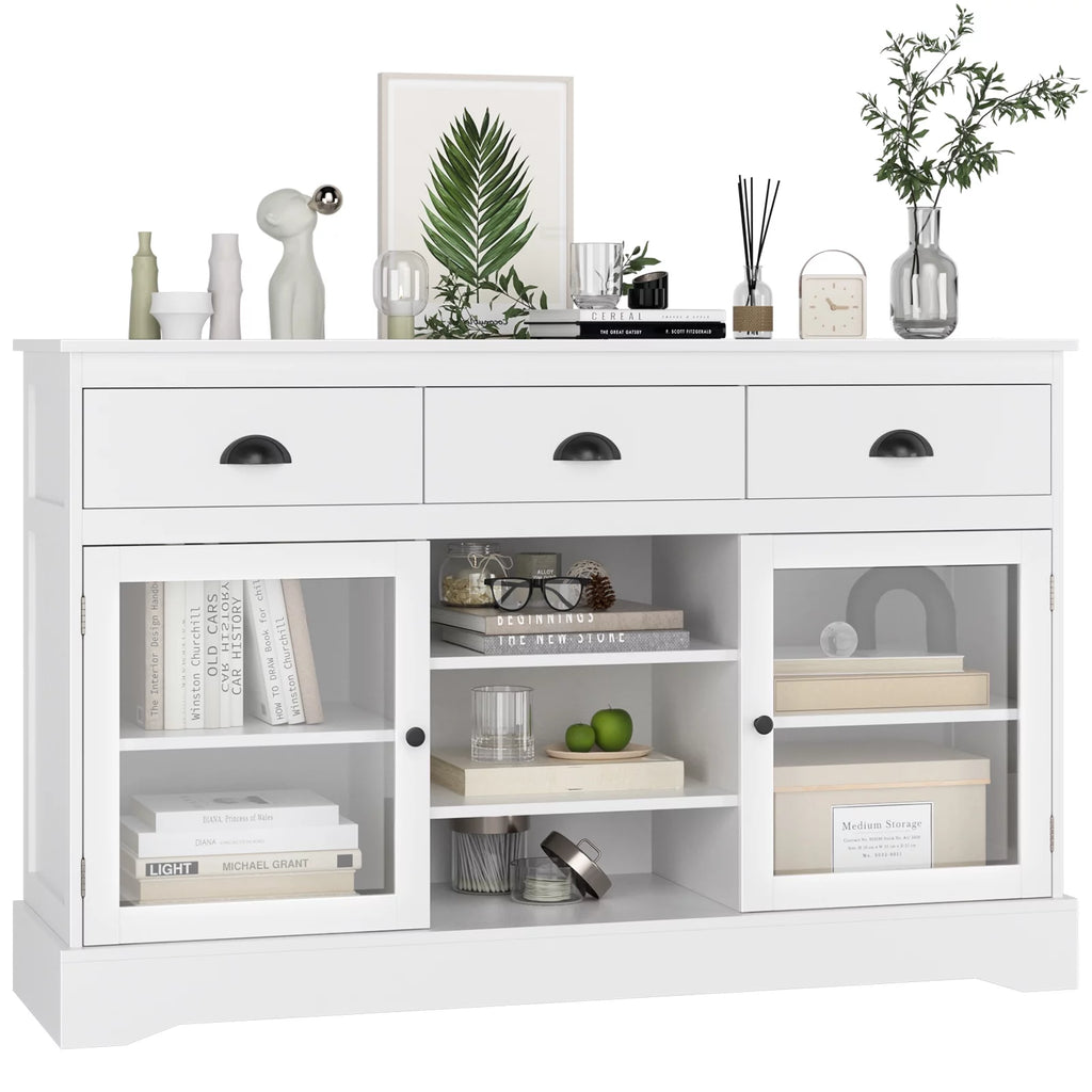 White 3 Drawer Sideboard Buffet X818300
