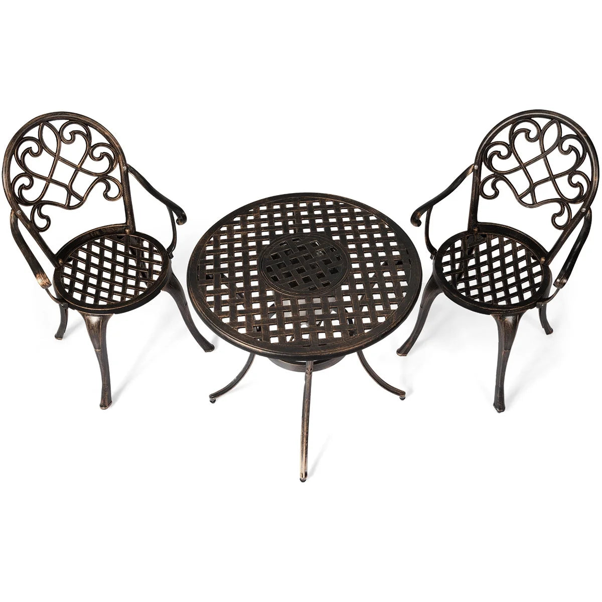 3 Pc Patio Dining Set with Ice Bucket T92343