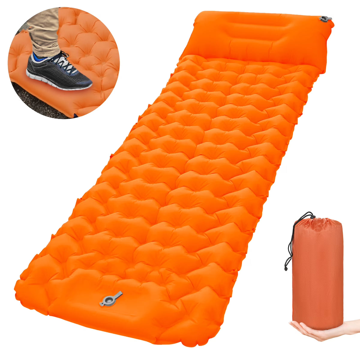 Ultralight Waterproof Camping Air Mattress Sleeping Pad with Built-in Pump B95810