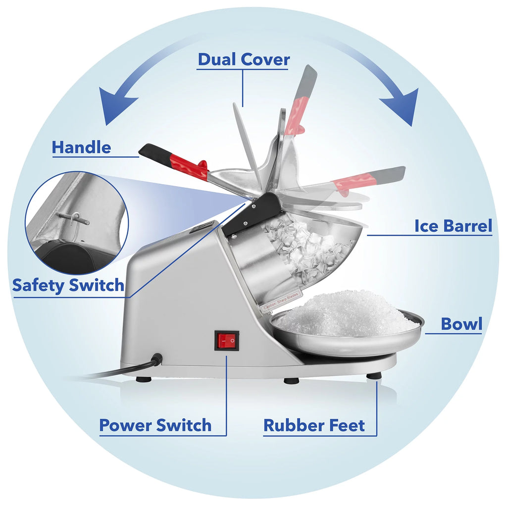 Ice Shaver Crusher with Stainless Steel Blades and Scoop X949855